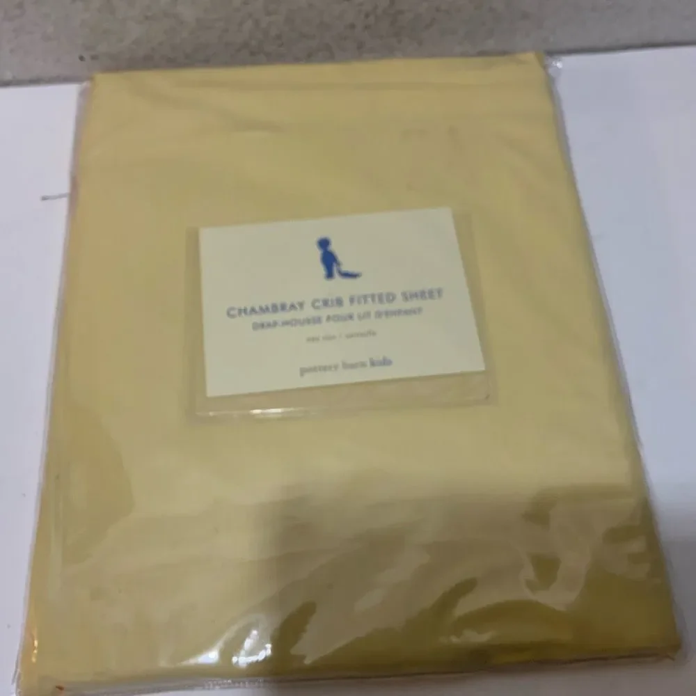 Pottery Barn Kids Chambray Crib Sheet New